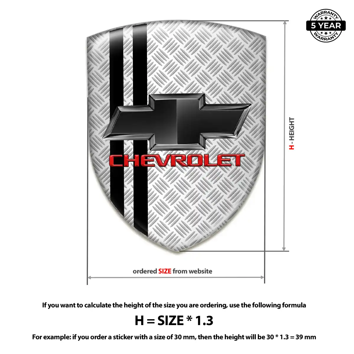 Chevrolet Automotive Logo Sticker Prime Quality