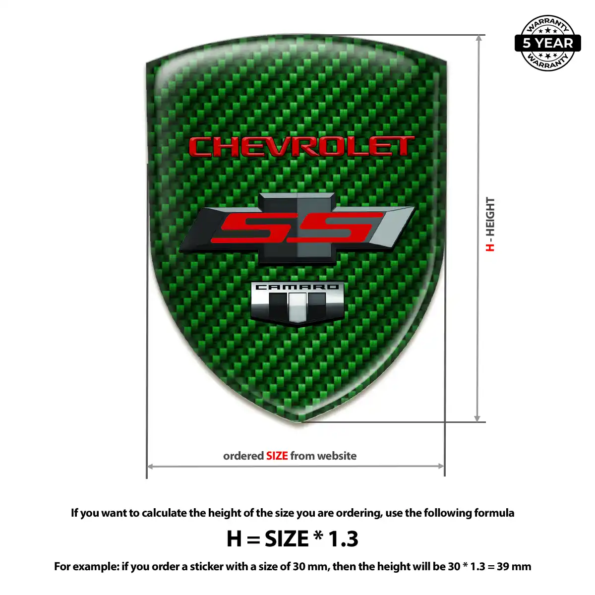 Chevrolet Automotive Logo Sticker Refined Design