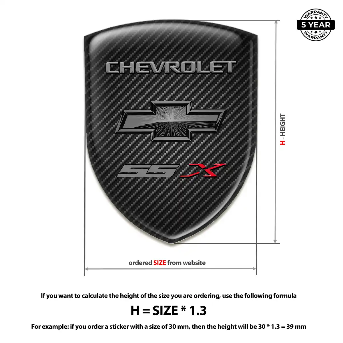 Chevrolet Automotive Logo Sticker Signature Grade