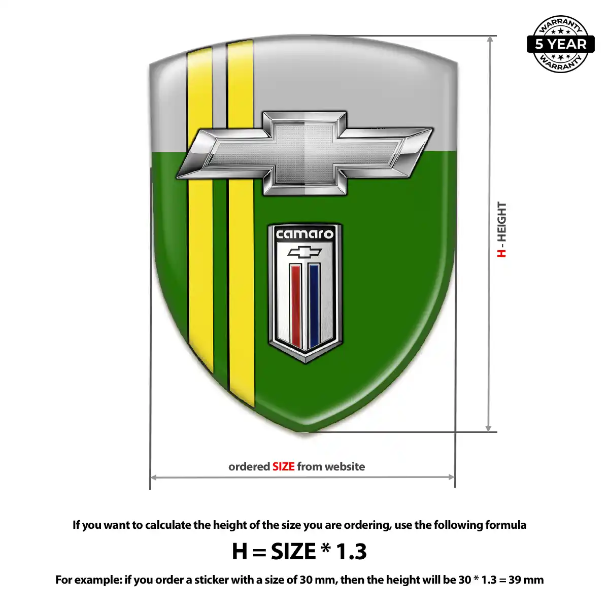 Chevrolet Automotive Logo Sticker Sleek Style