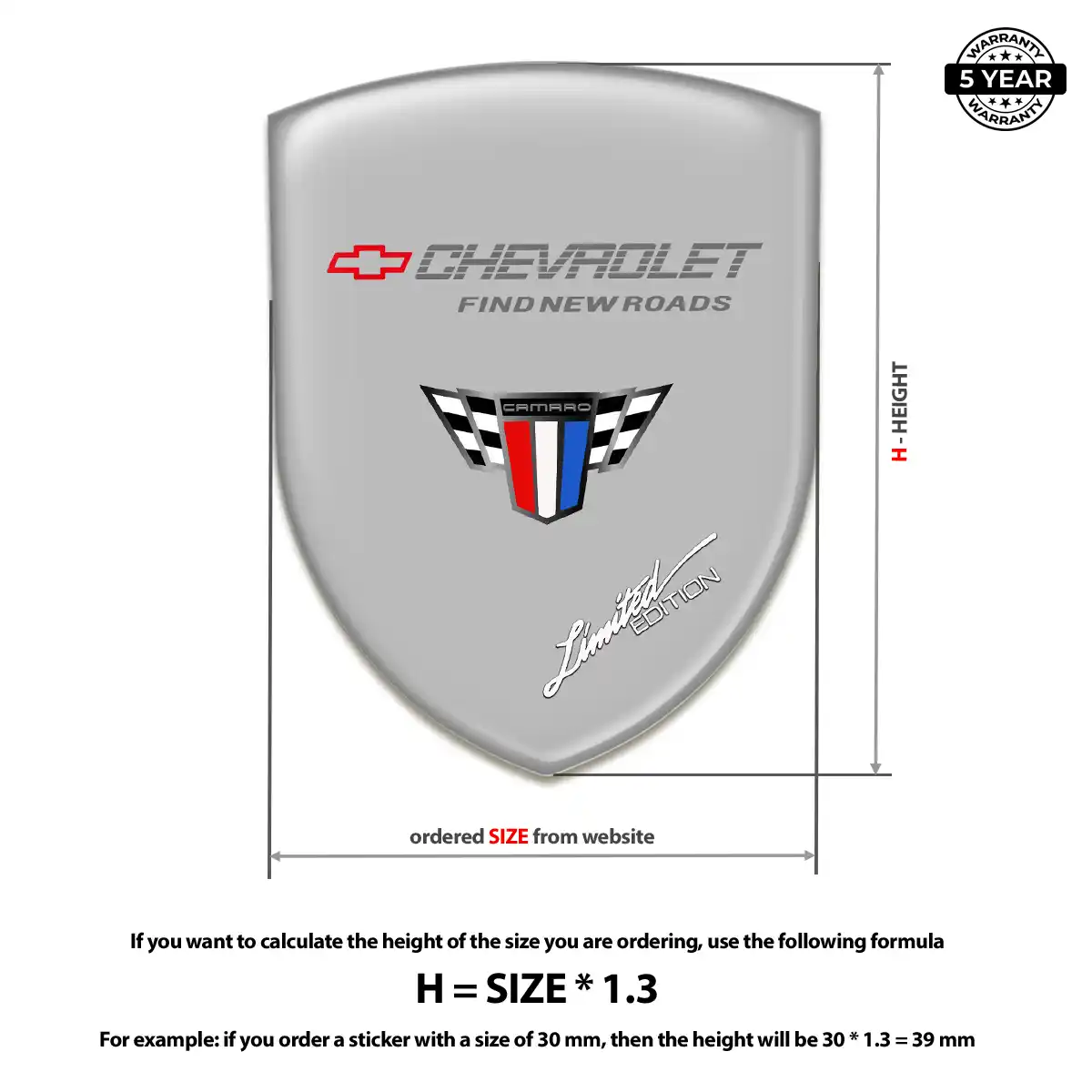 Chevrolet Automotive Logo Sticker Superior Craft