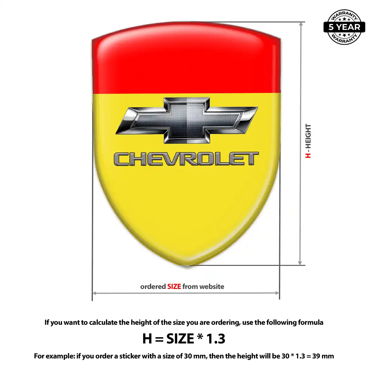 Chevrolet Automotive Resin Decal Prestige Line