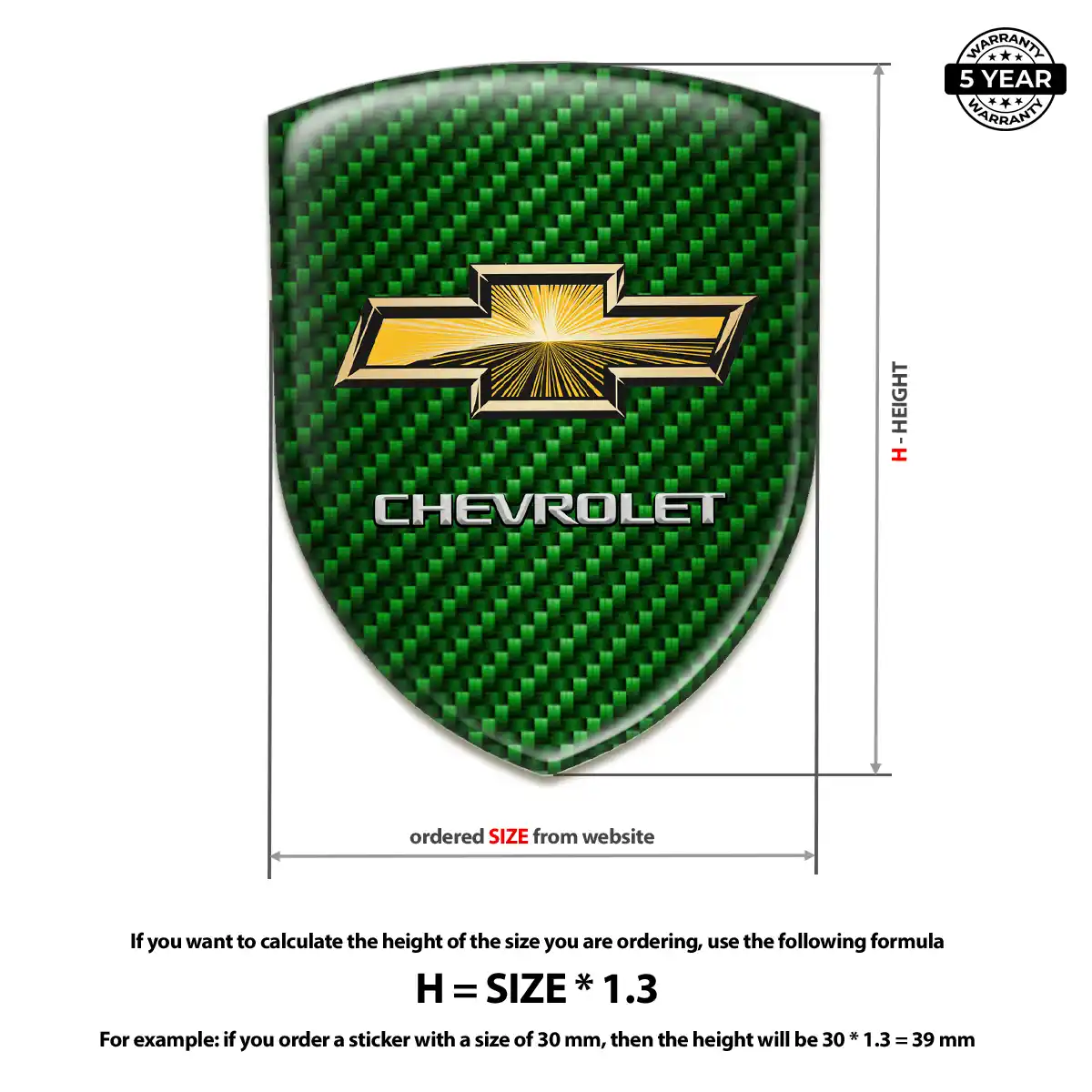 Chevrolet Automotive Resin Decal Superior Craft