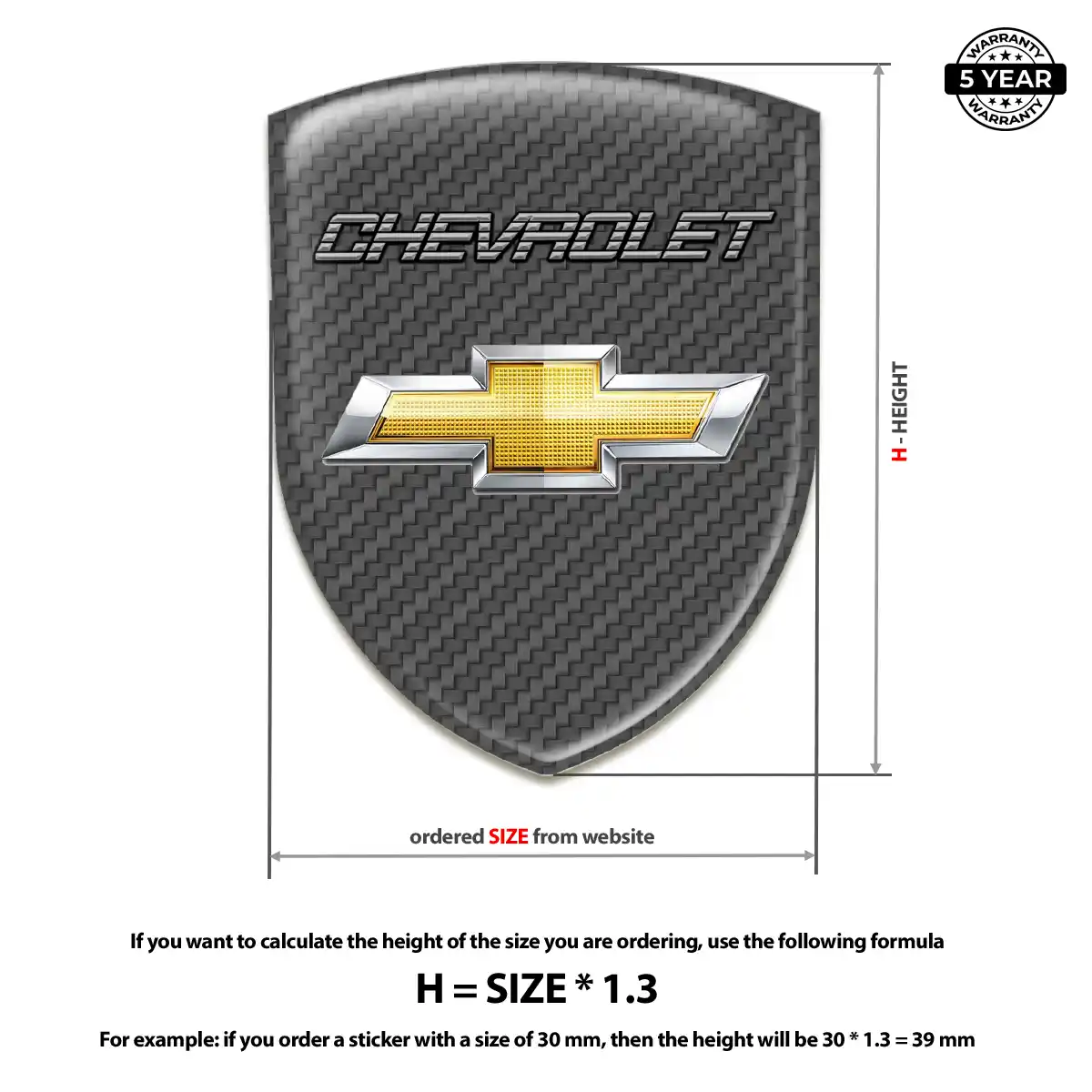Chevrolet Car Badge Sticker Prime Quality