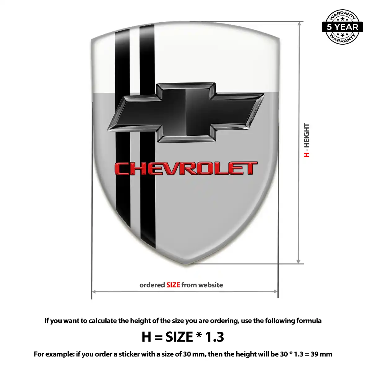 Chevrolet Car Badge Sticker Sleek Style