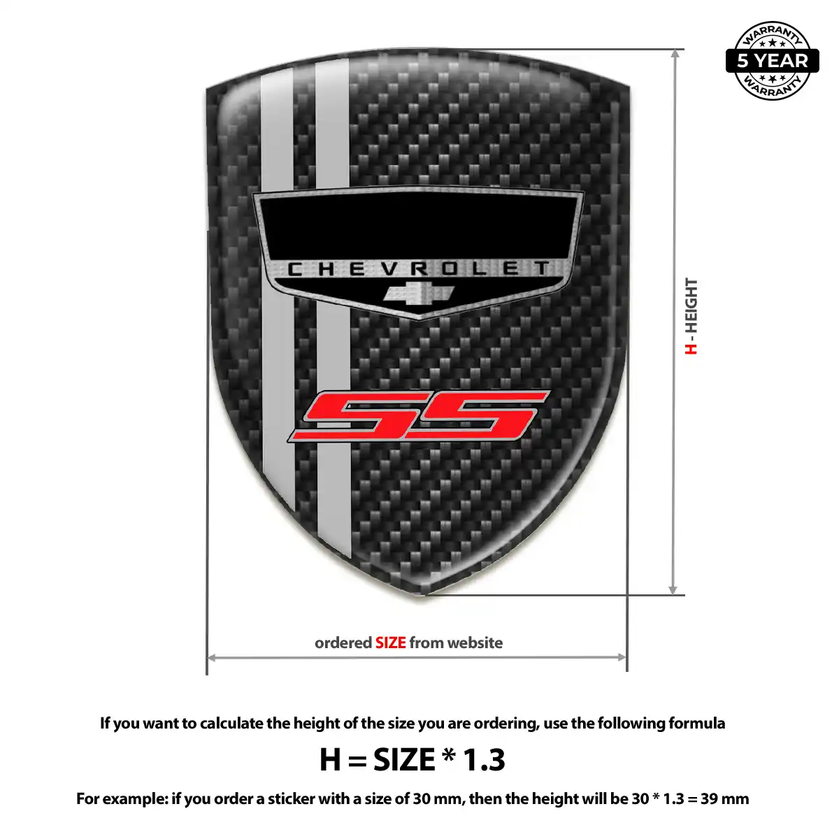 Chevrolet Car Badge Sticker Superior Craft