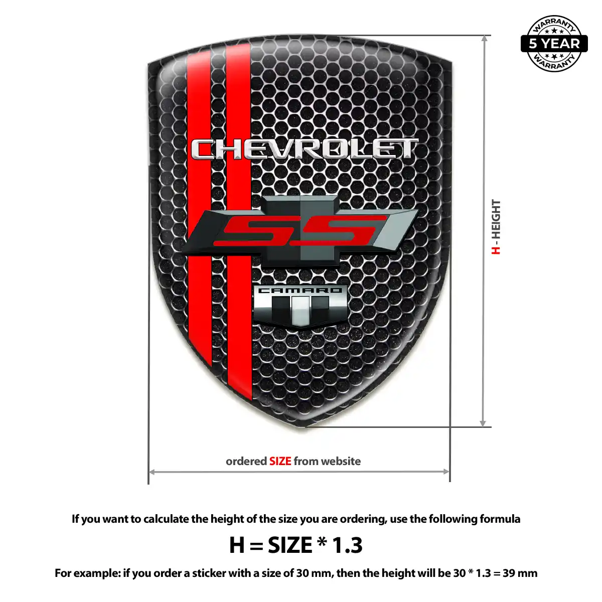 Chevrolet Car Emblem Decal Elite Finish