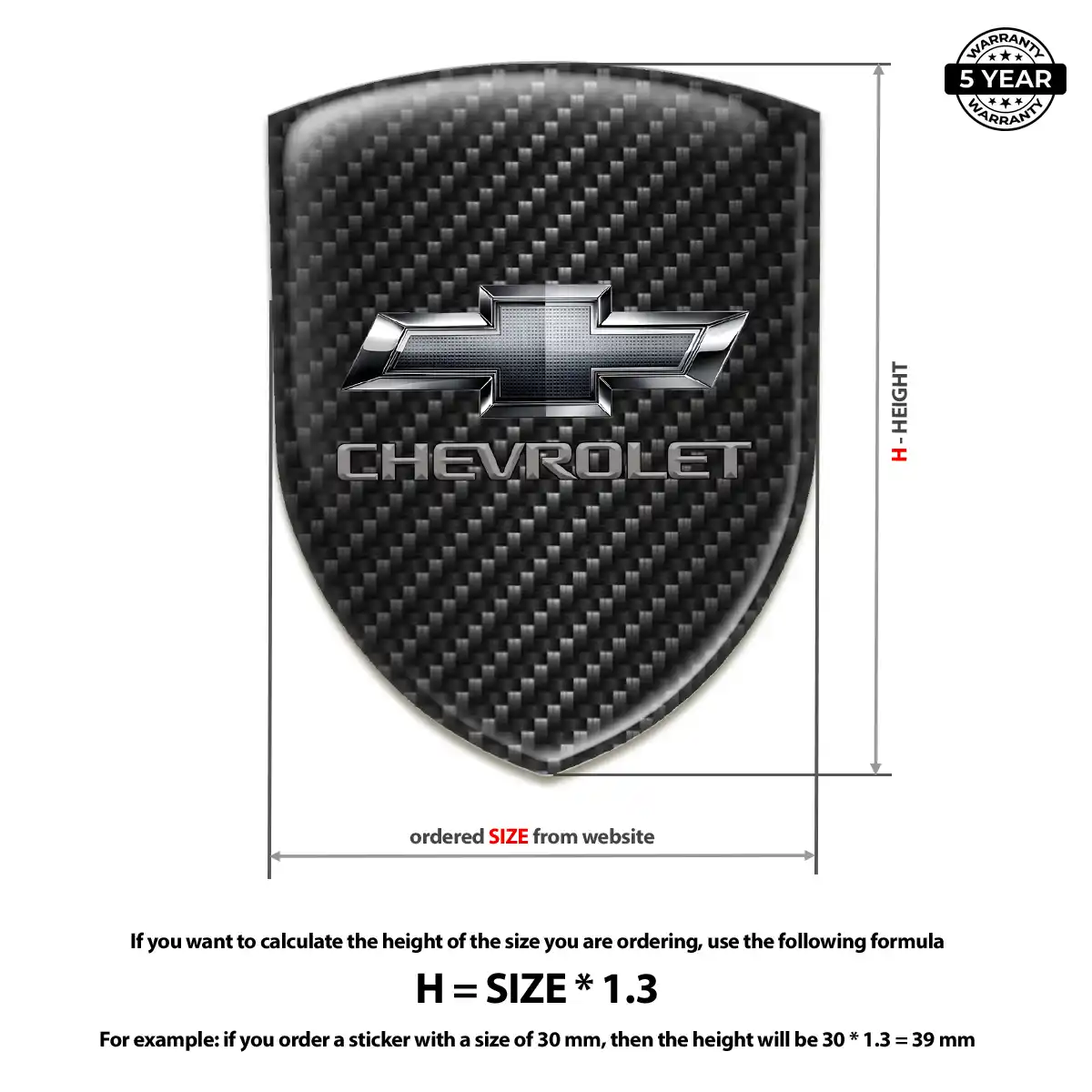 Chevrolet Car Emblem Decal Prestige Line