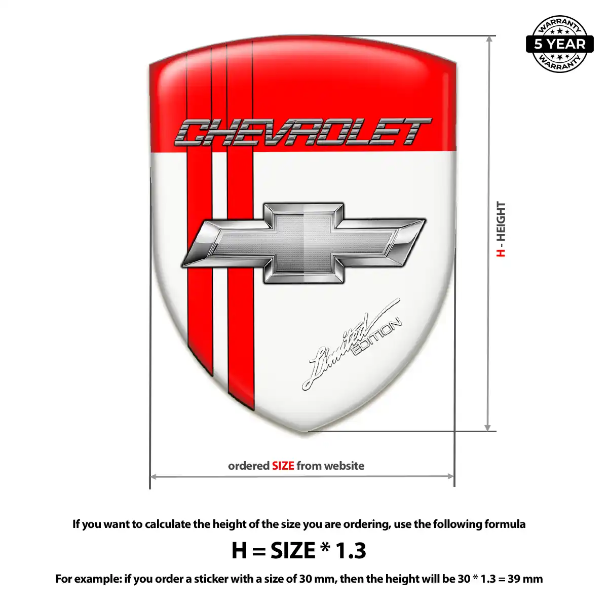 Chevrolet Car Emblem Decal Prime Quality