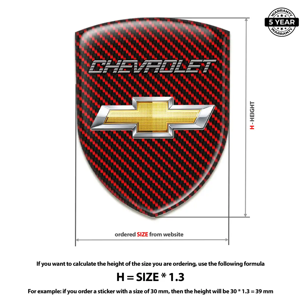 Chevrolet Car Emblem Decal Refined Design