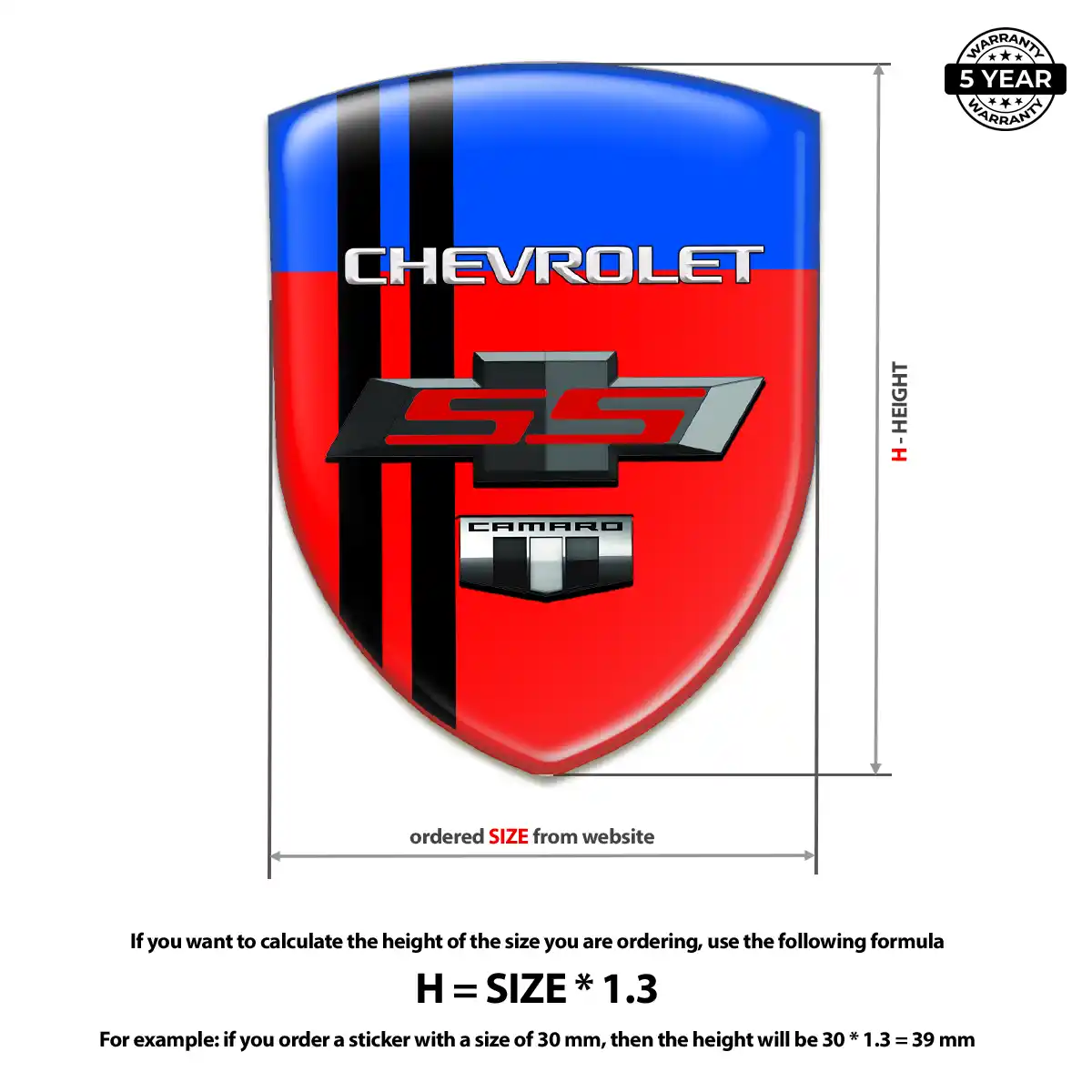 Chevrolet Car Emblem Decal Signature Grade