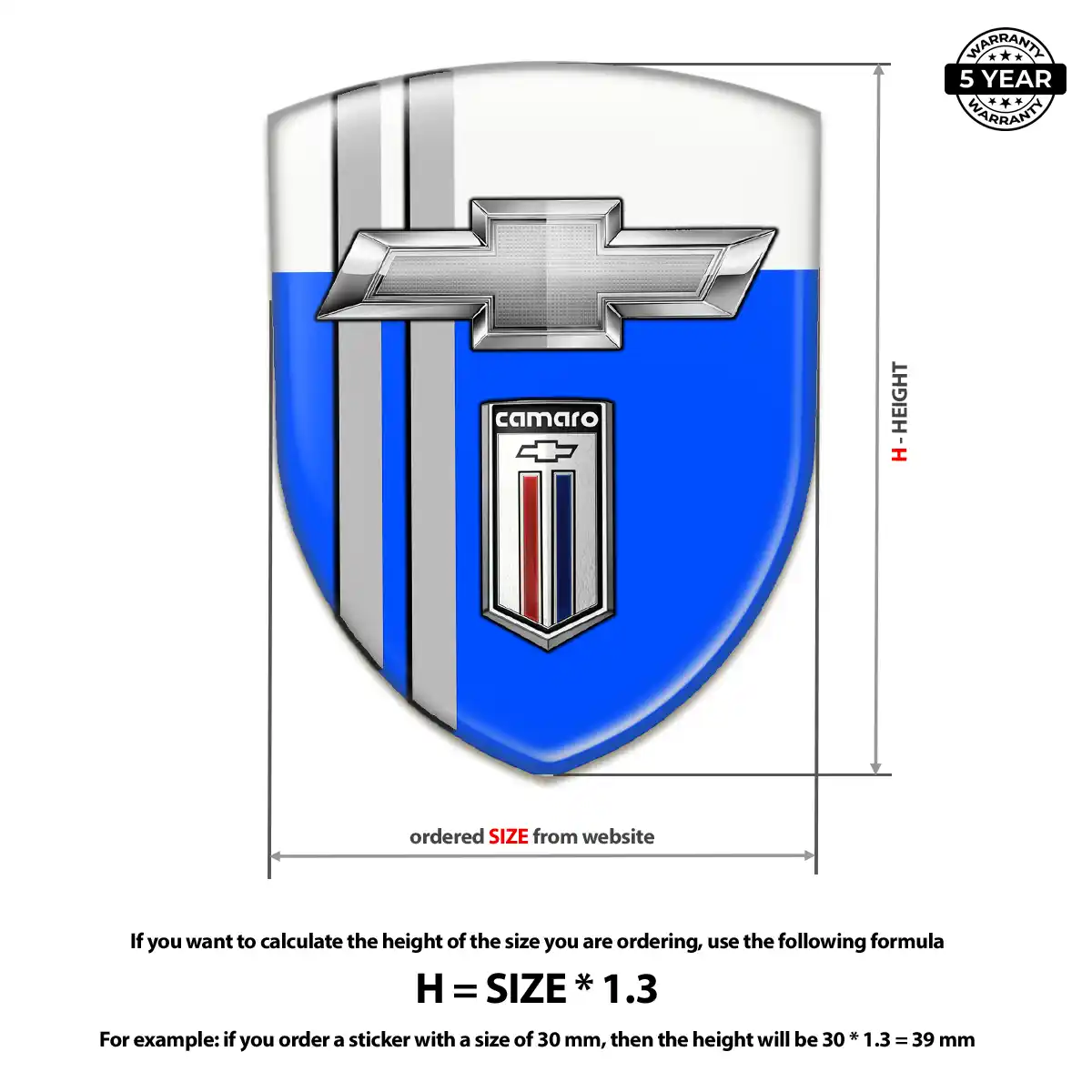 Chevrolet Car Emblem Overlay Prime Quality