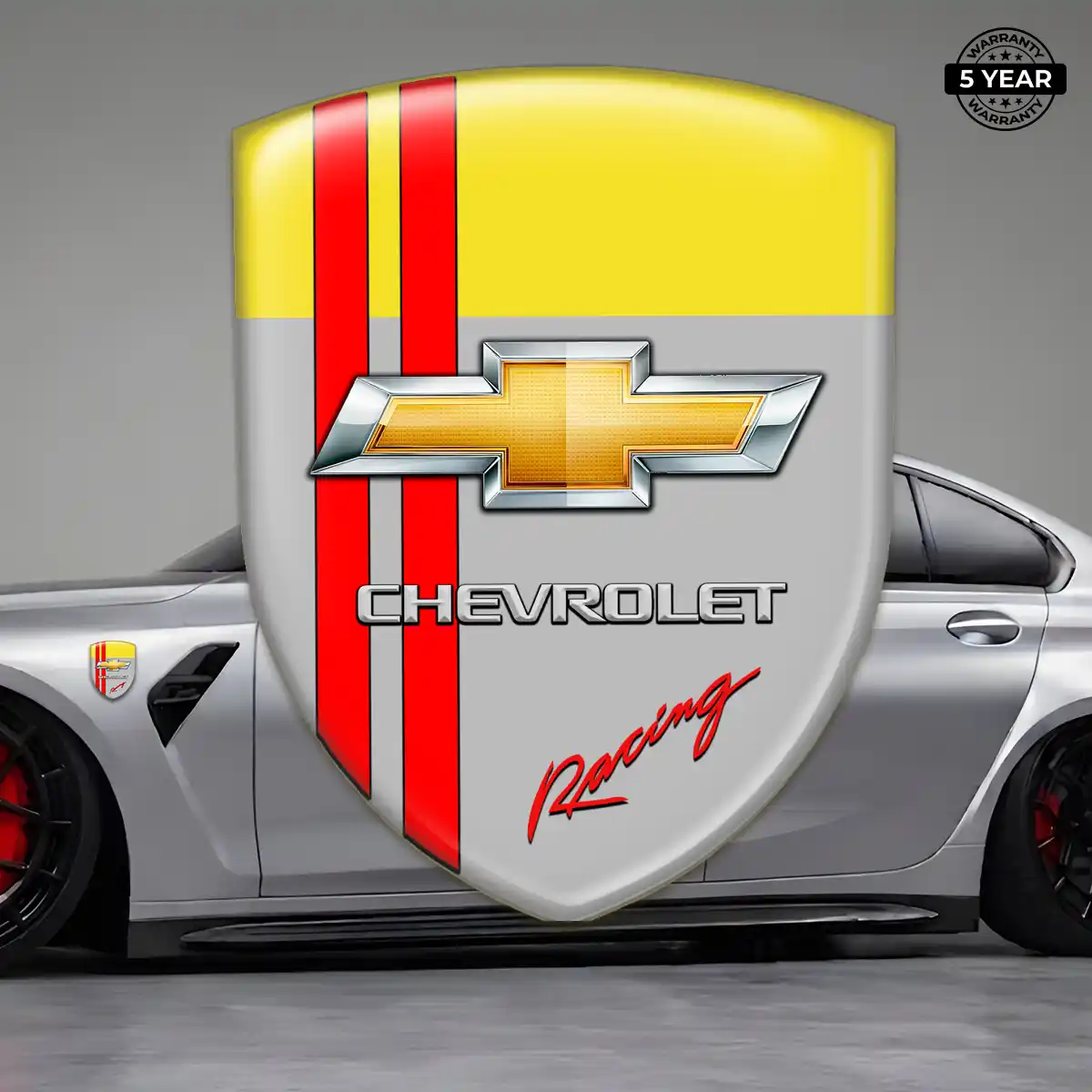 Chevrolet Car Emblem Overlay Sleek Style