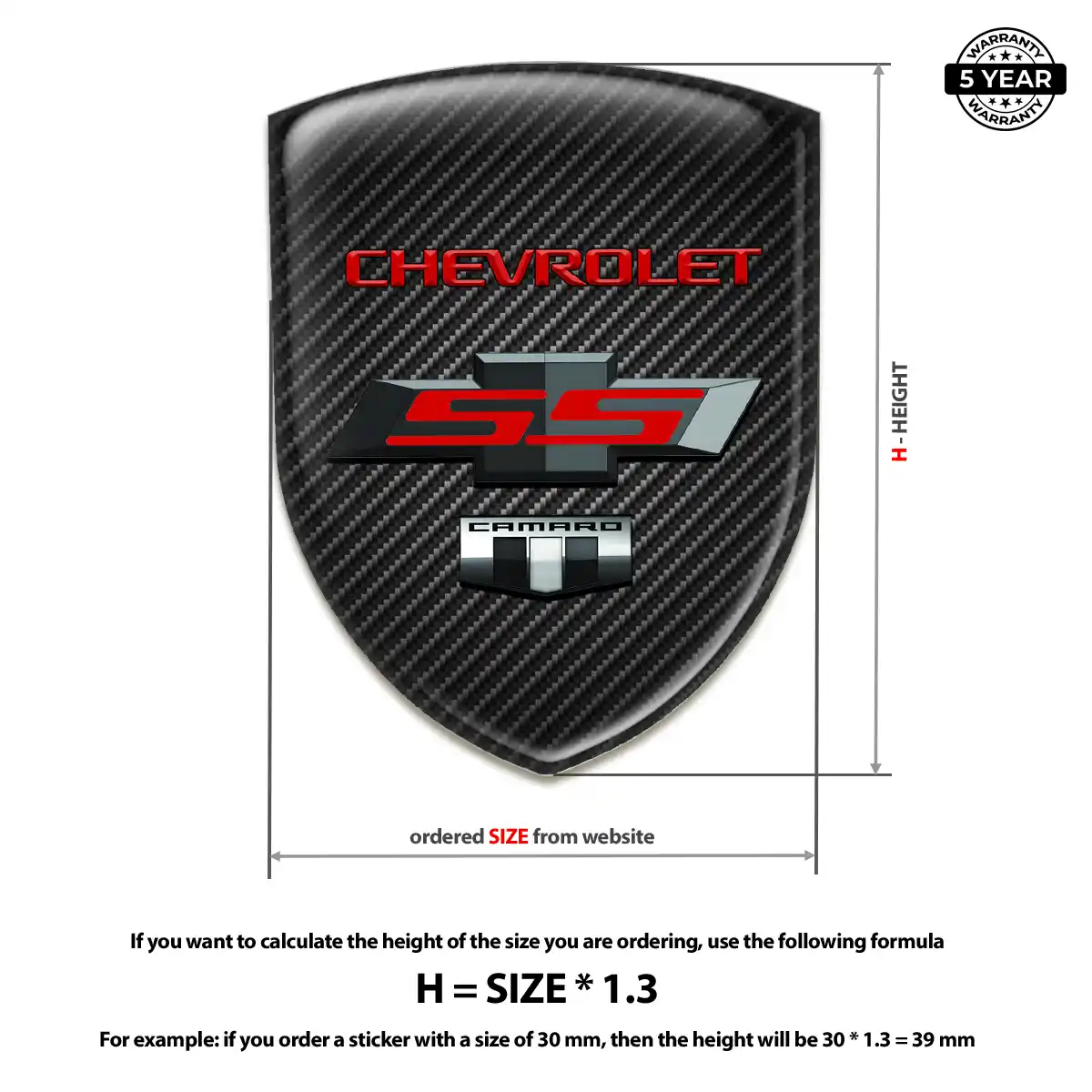 Chevrolet Car Emblem Sticker Refined Design