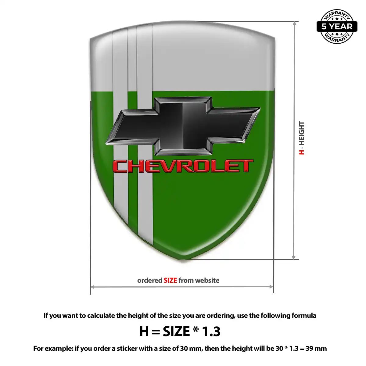 Chevrolet Car Emblem Sticker Signature Grade