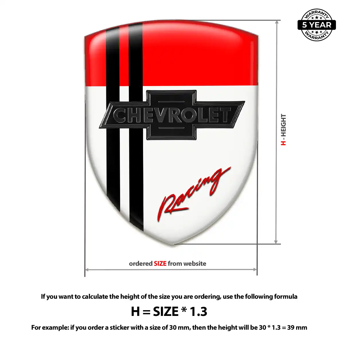Chevrolet Car Emblem Sticker Sleek Style