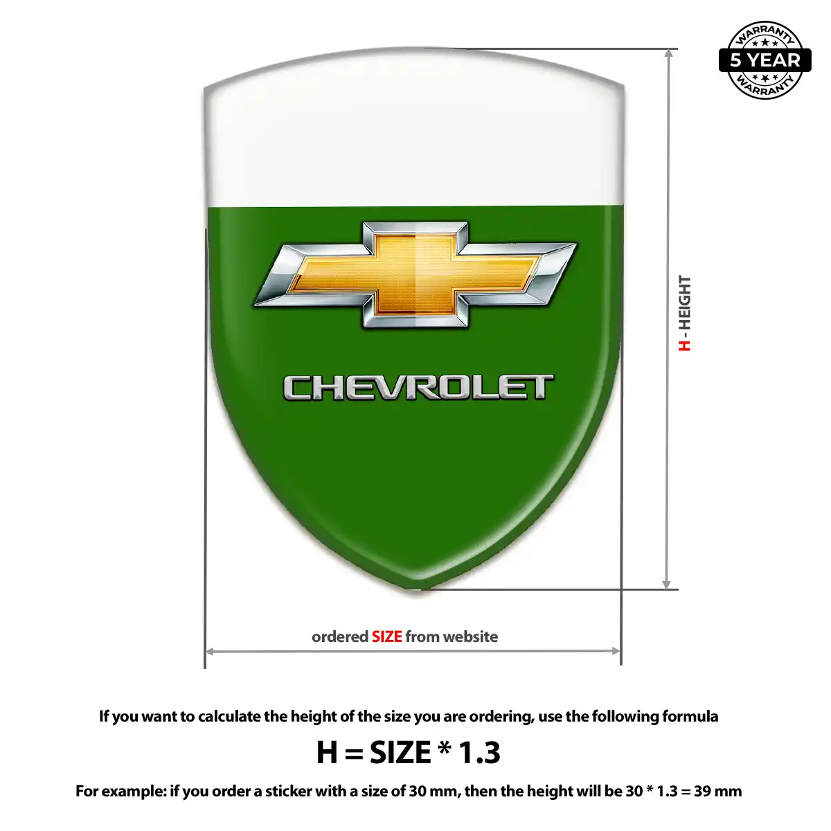 Chevrolet Car Emblem Sticker Superior Craft