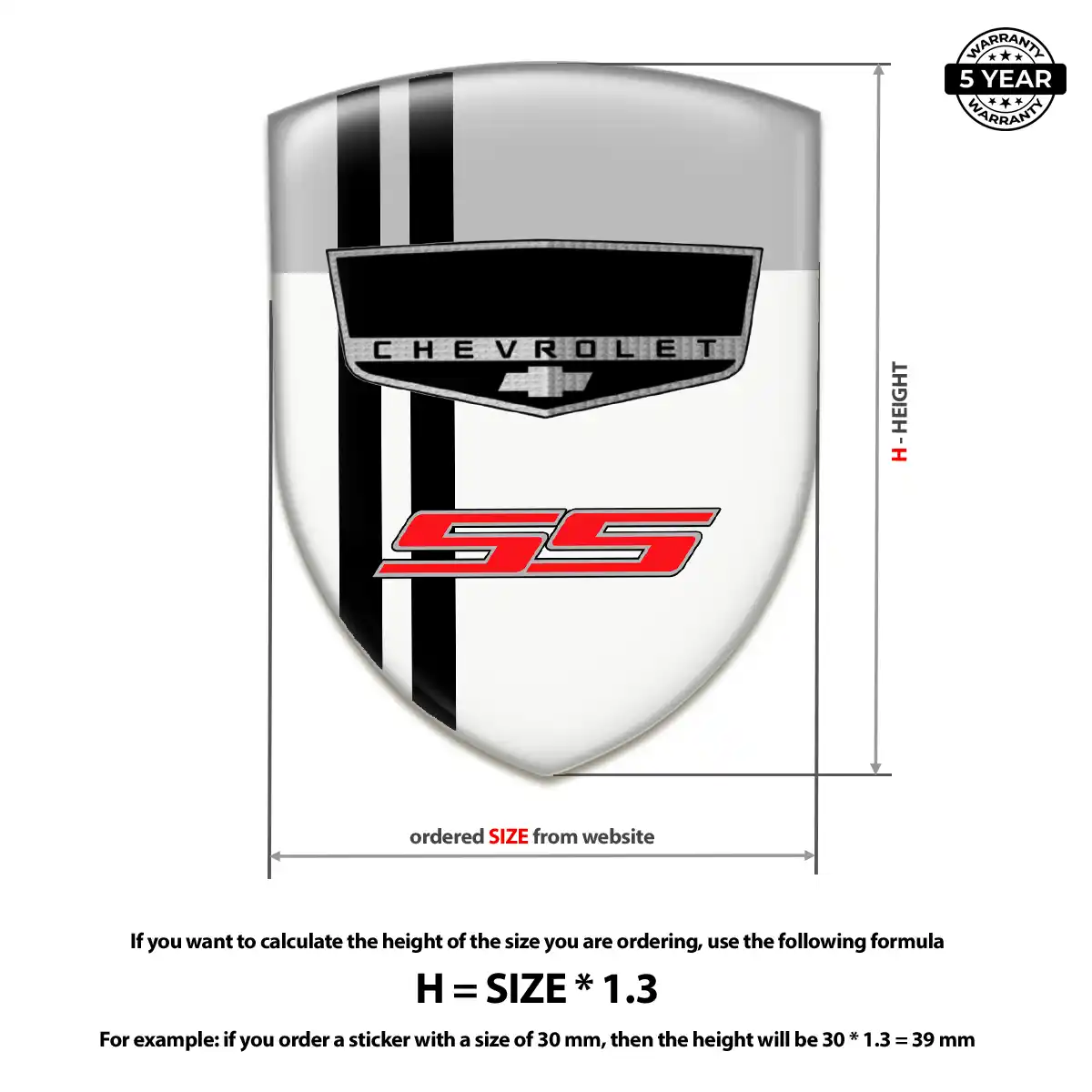 Chevrolet Car Logo Decal Elite Finish