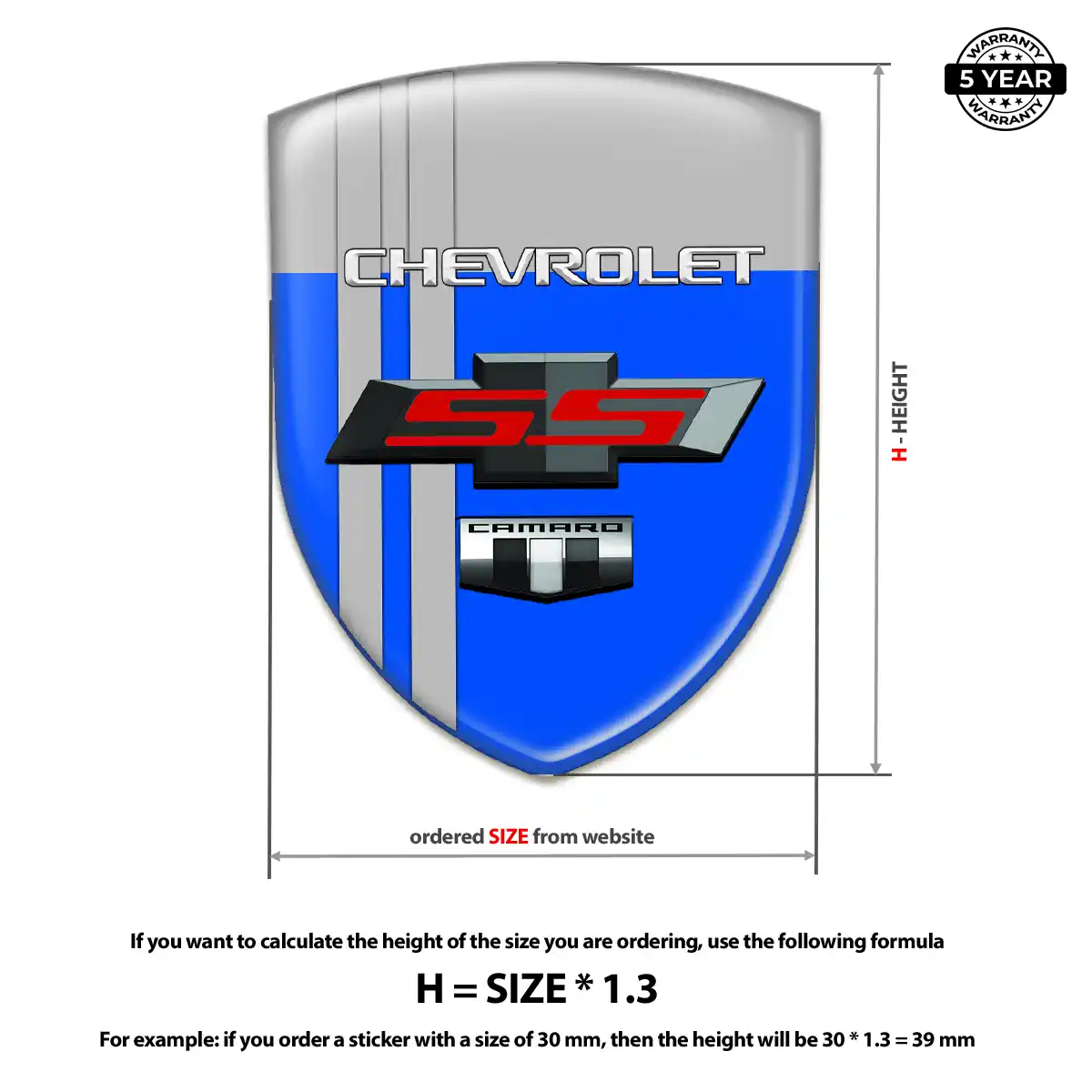 Chevrolet Car Logo Decal Prestige Line