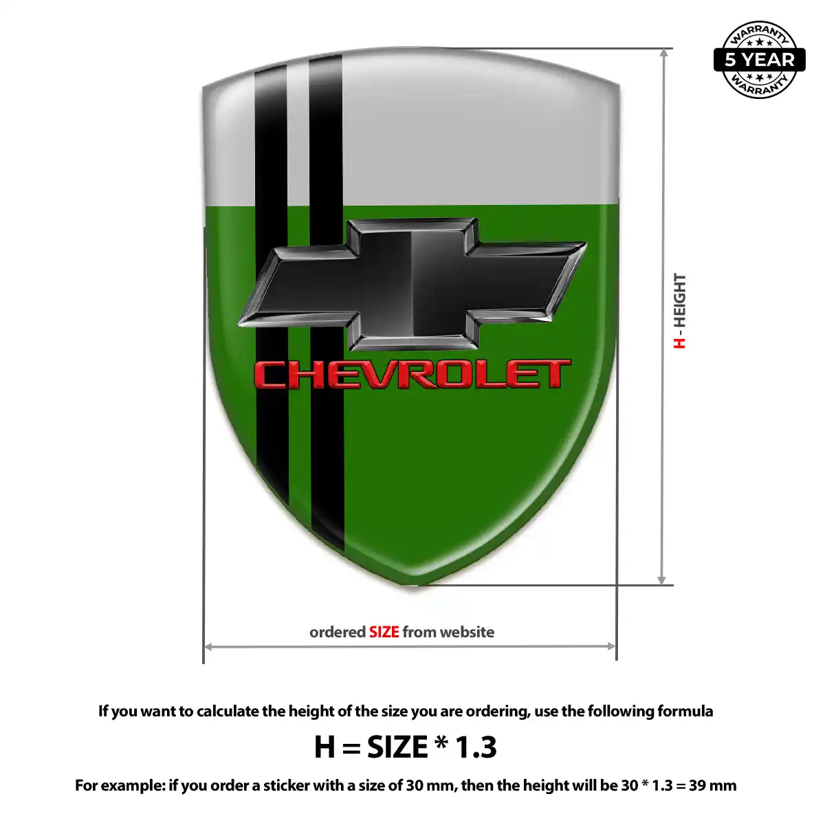 Chevrolet Car Logo Decal Refined Design
