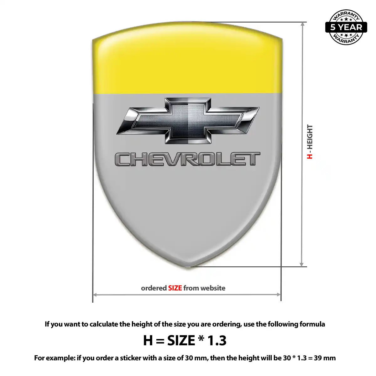 Chevrolet Car Logo Decal Sleek Style
