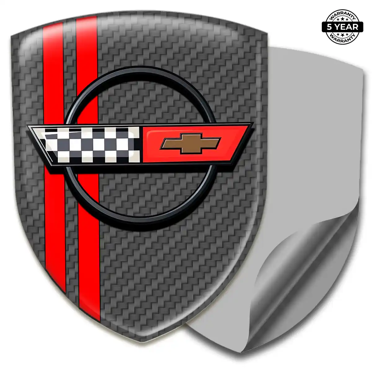 Chevrolet Corvette 3D Badge Sticker Prime Quality
