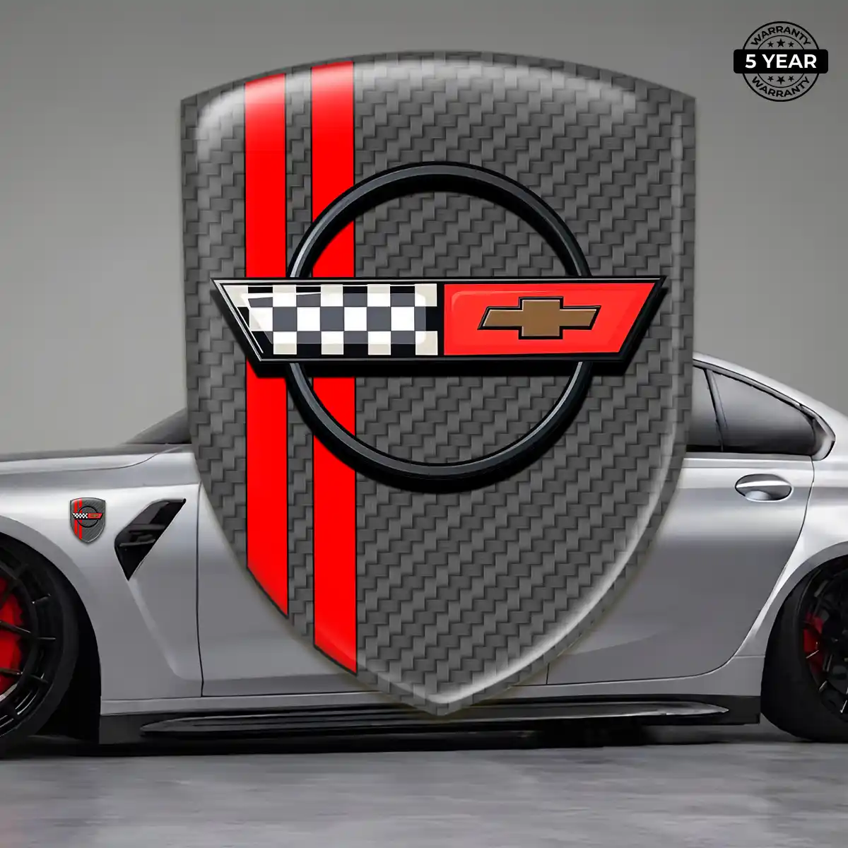 Chevrolet Corvette 3D Badge Sticker Prime Quality
