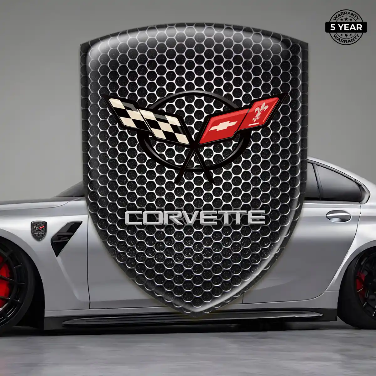 Chevrolet Corvette 3D Badge Sticker Sleek Style