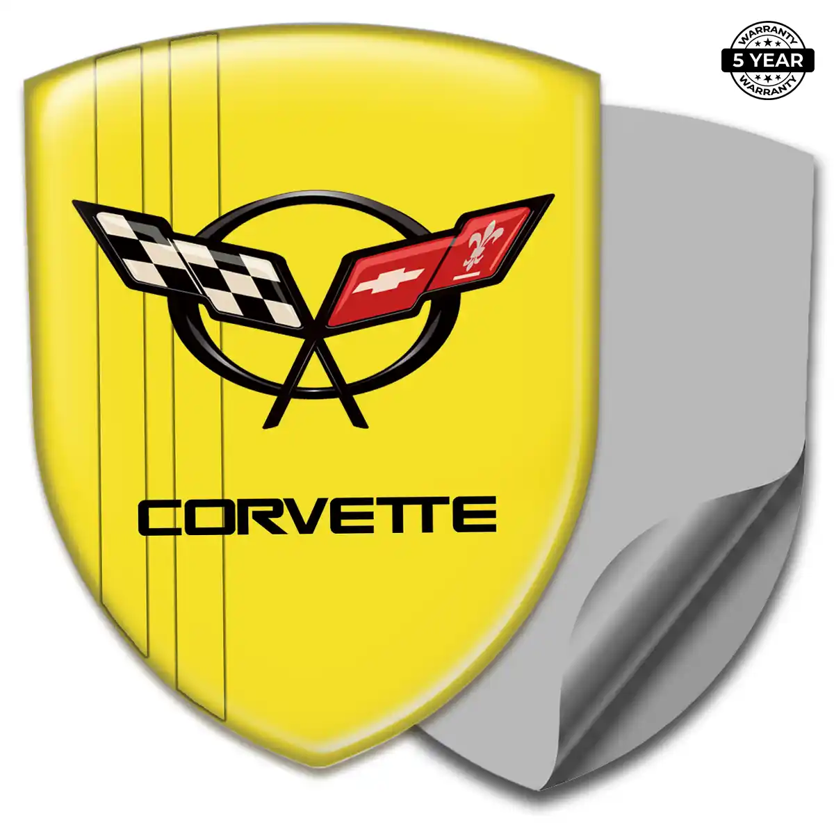 Chevrolet Corvette 3D Domed Sticker Elite Finish
