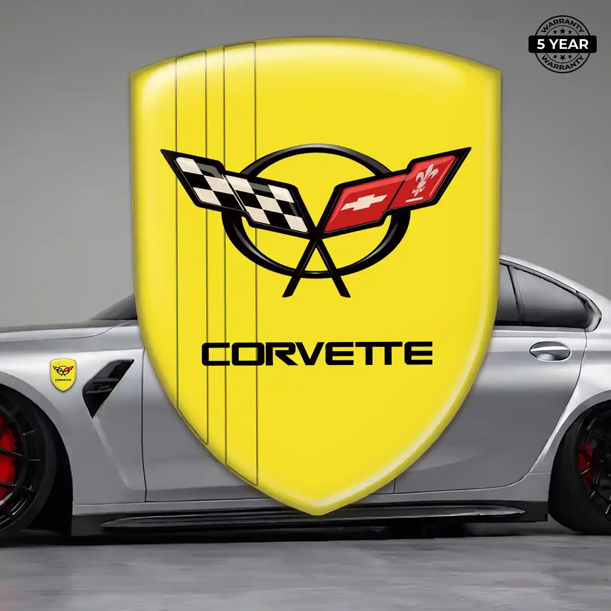 Chevrolet Corvette 3D Domed Sticker Elite Finish