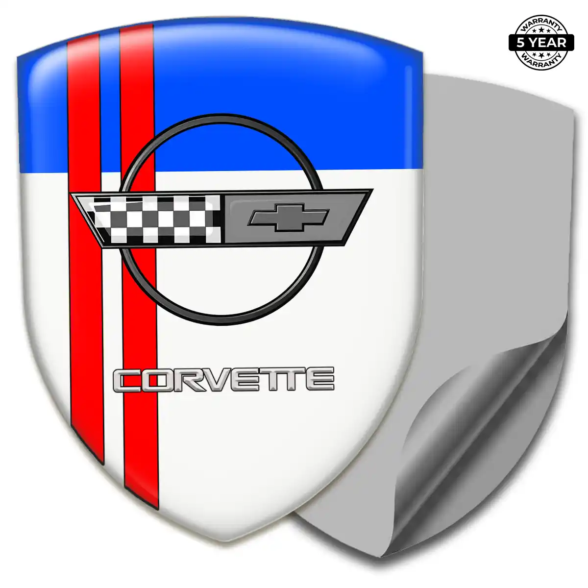 Chevrolet Corvette 3D Domed Sticker Prestige Line