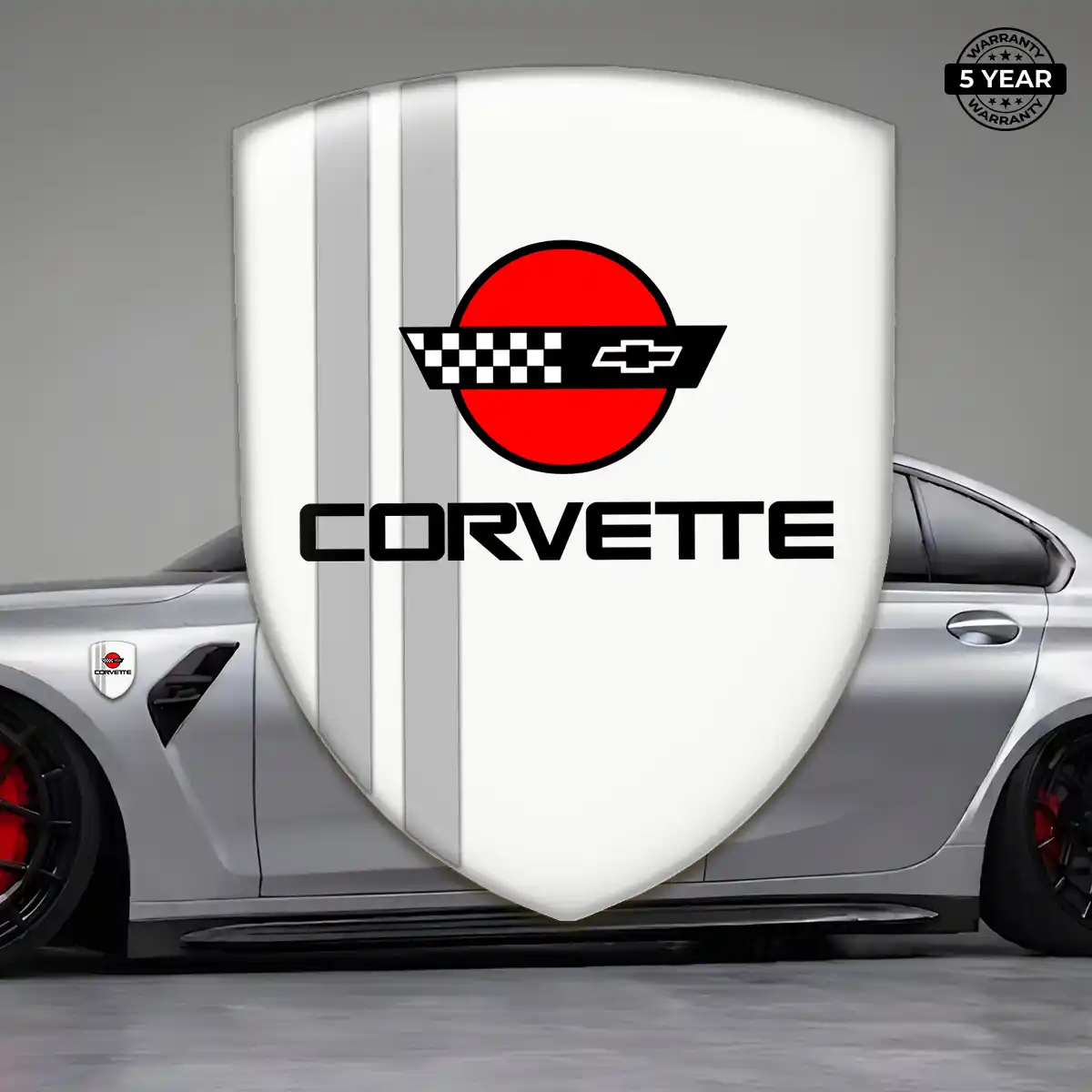 Chevrolet Corvette 3D Domed Sticker Signature Grade