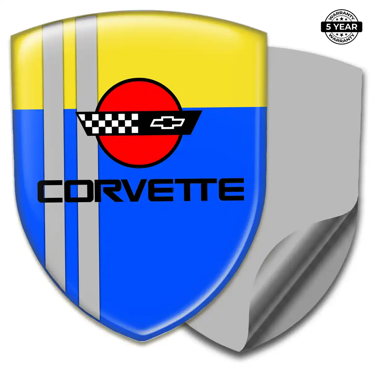 Chevrolet Corvette 3D Domed Sticker Superior Craft