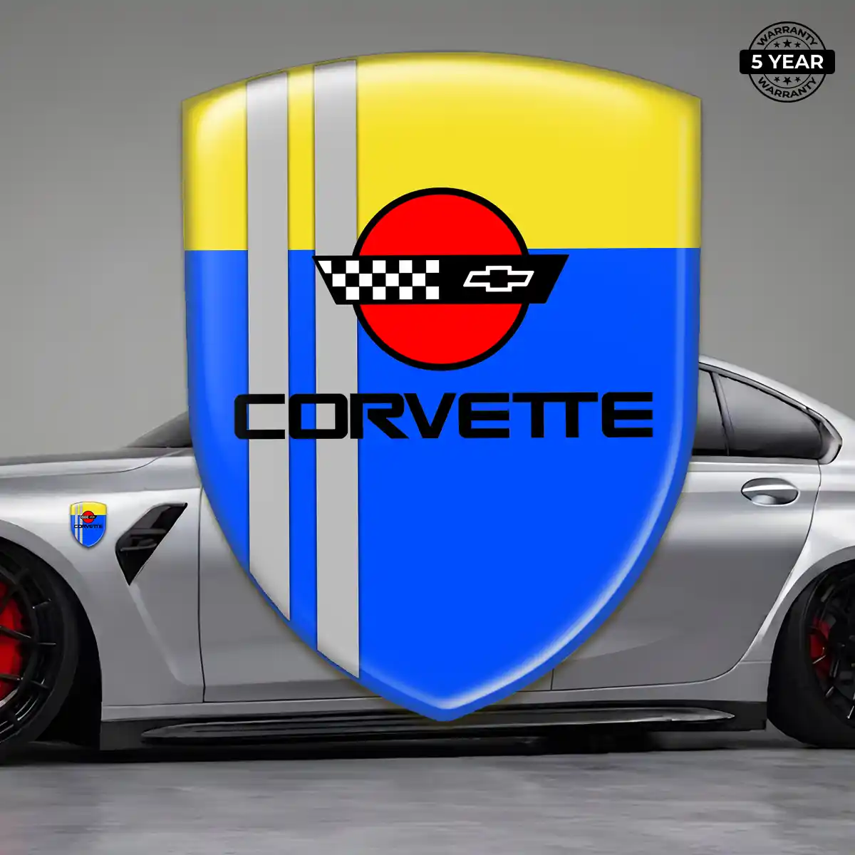 Chevrolet Corvette 3D Domed Sticker Superior Craft