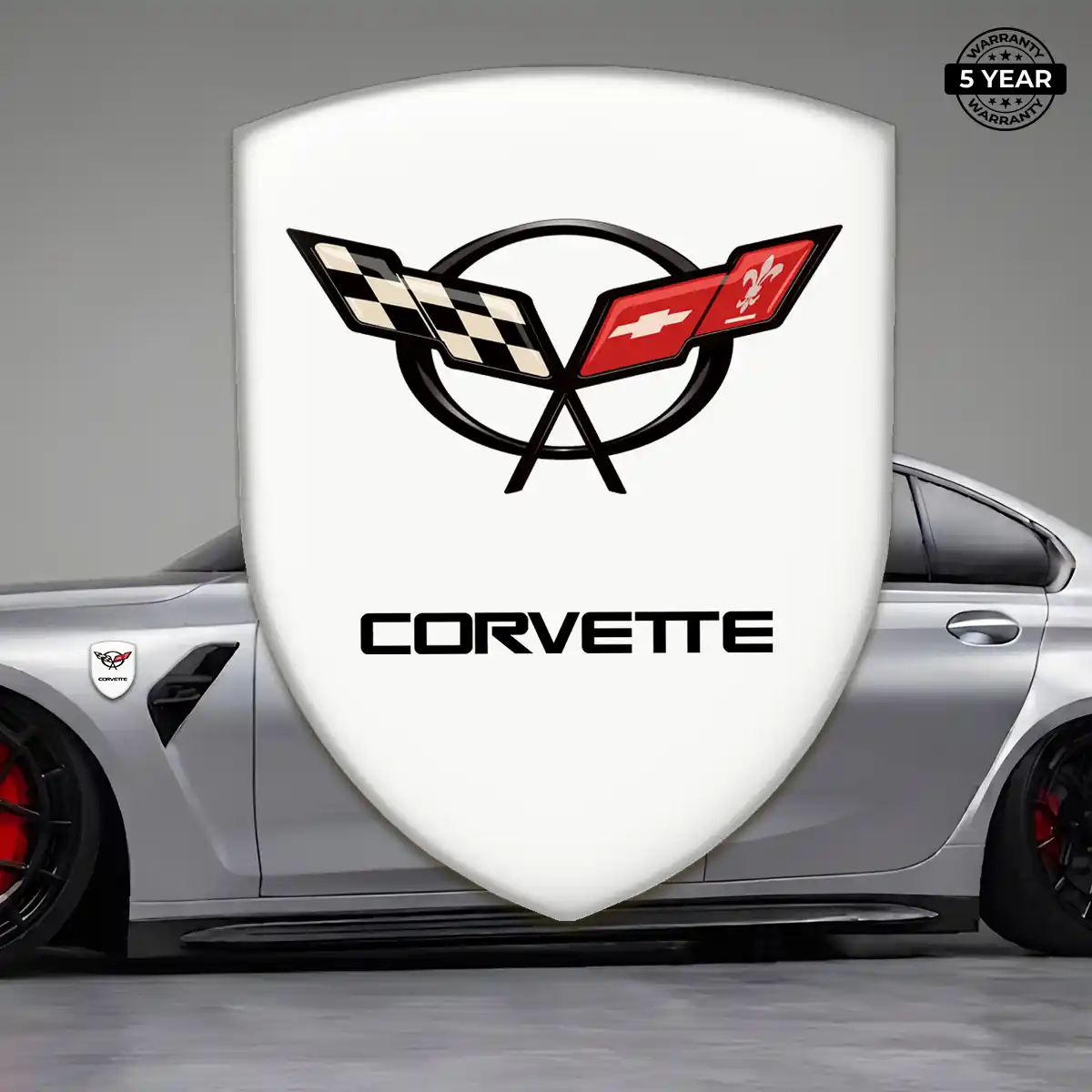 Chevrolet Corvette 3D Emblem Sticker Prime Quality