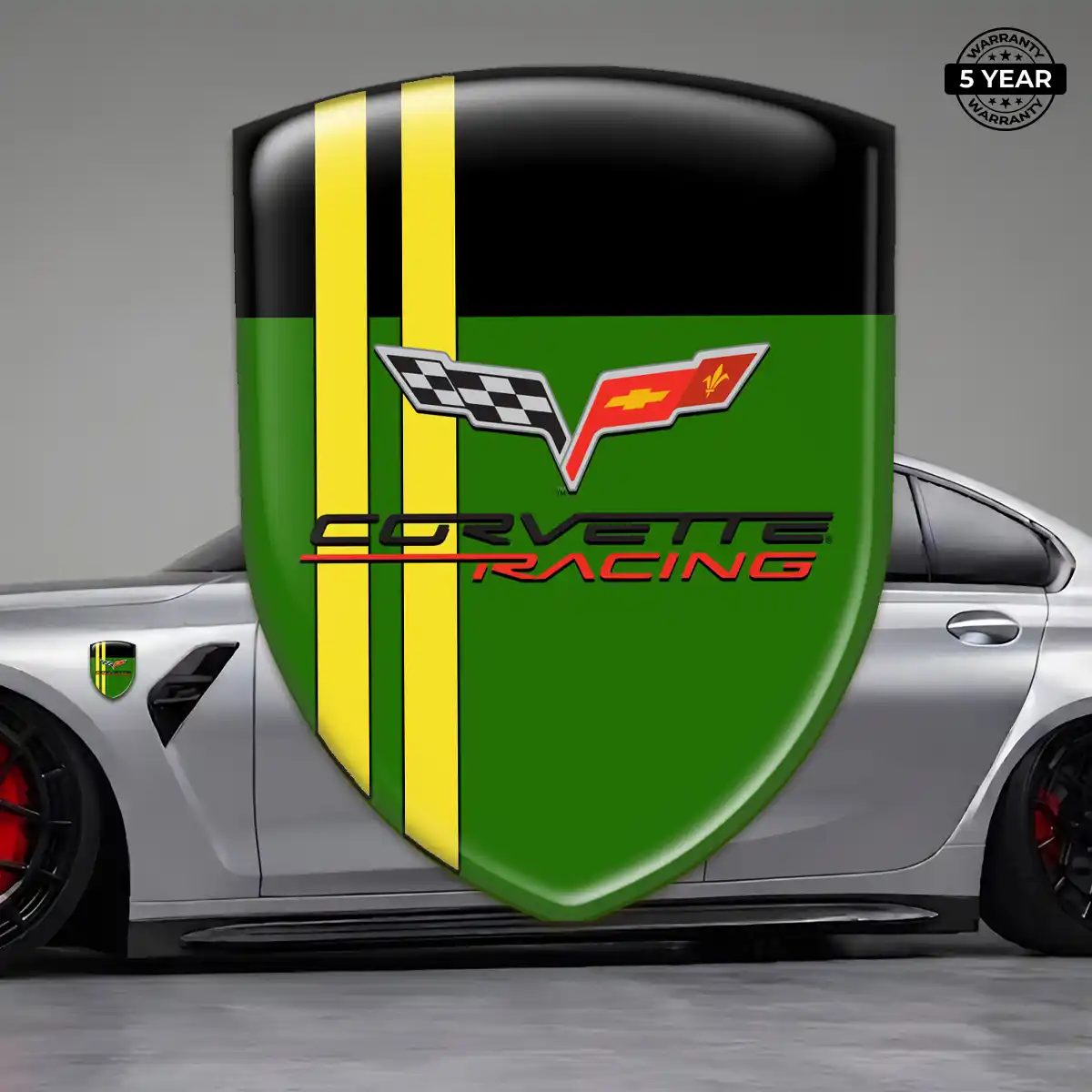 Chevrolet Corvette 3D Emblem Sticker Refined Design