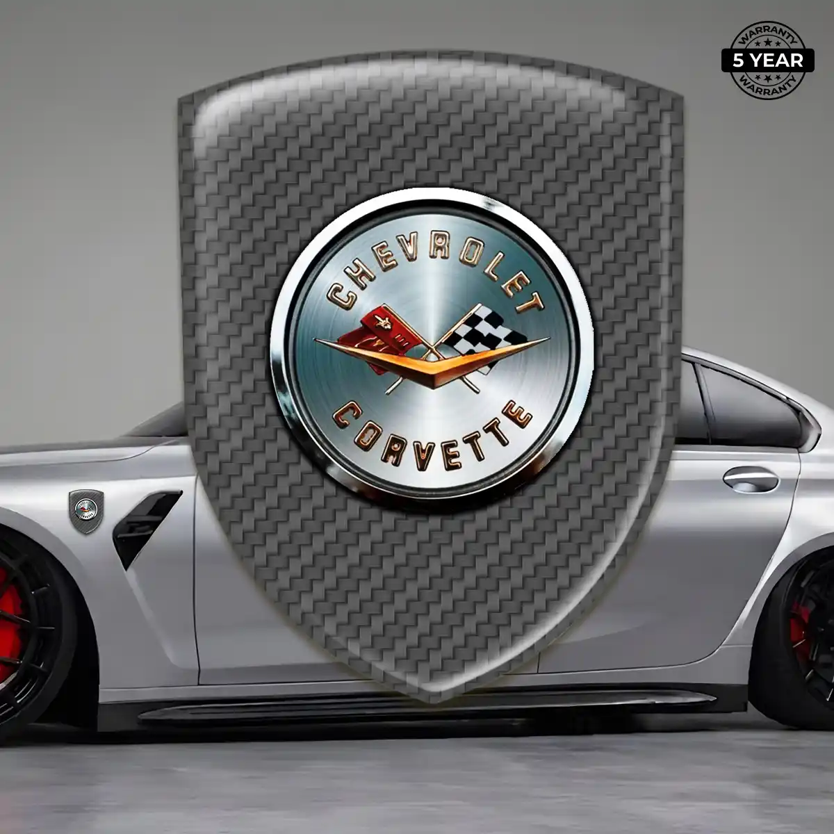 Chevrolet Corvette 3D Gel Sticker Refined Design