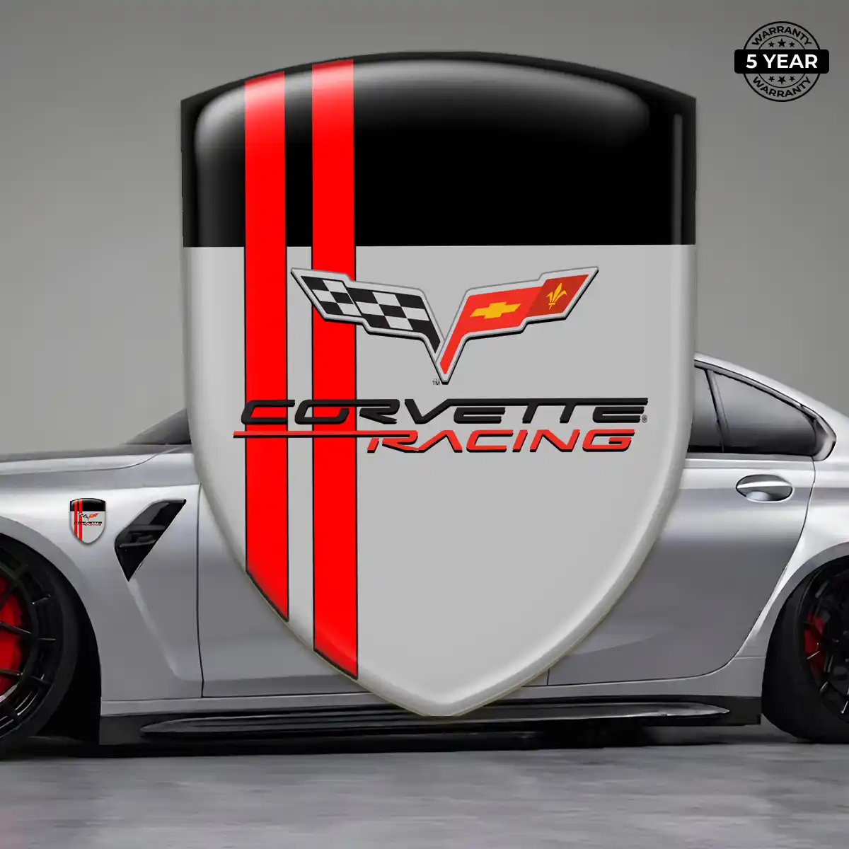 Chevrolet Corvette 3D Logo Sticker Elite Finish