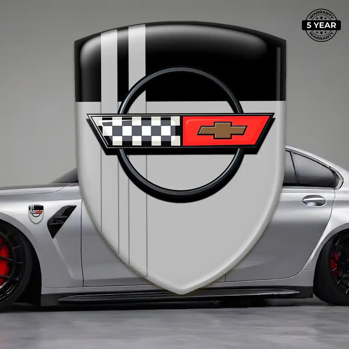 Chevrolet Corvette 3D Logo Sticker Prime Quality