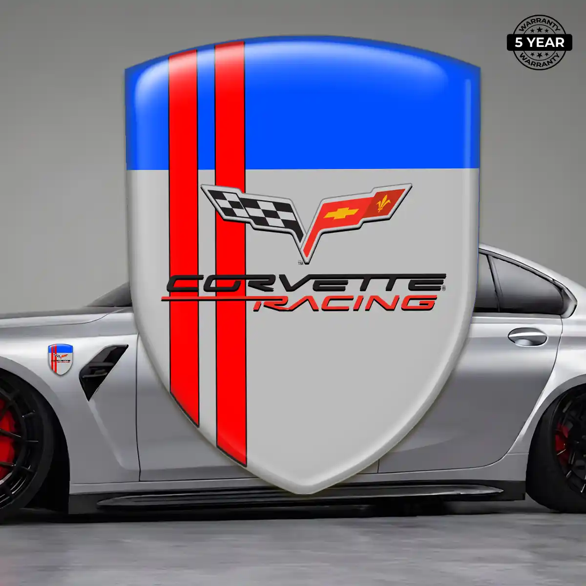Chevrolet Corvette 3D Logo Sticker Superior Craft