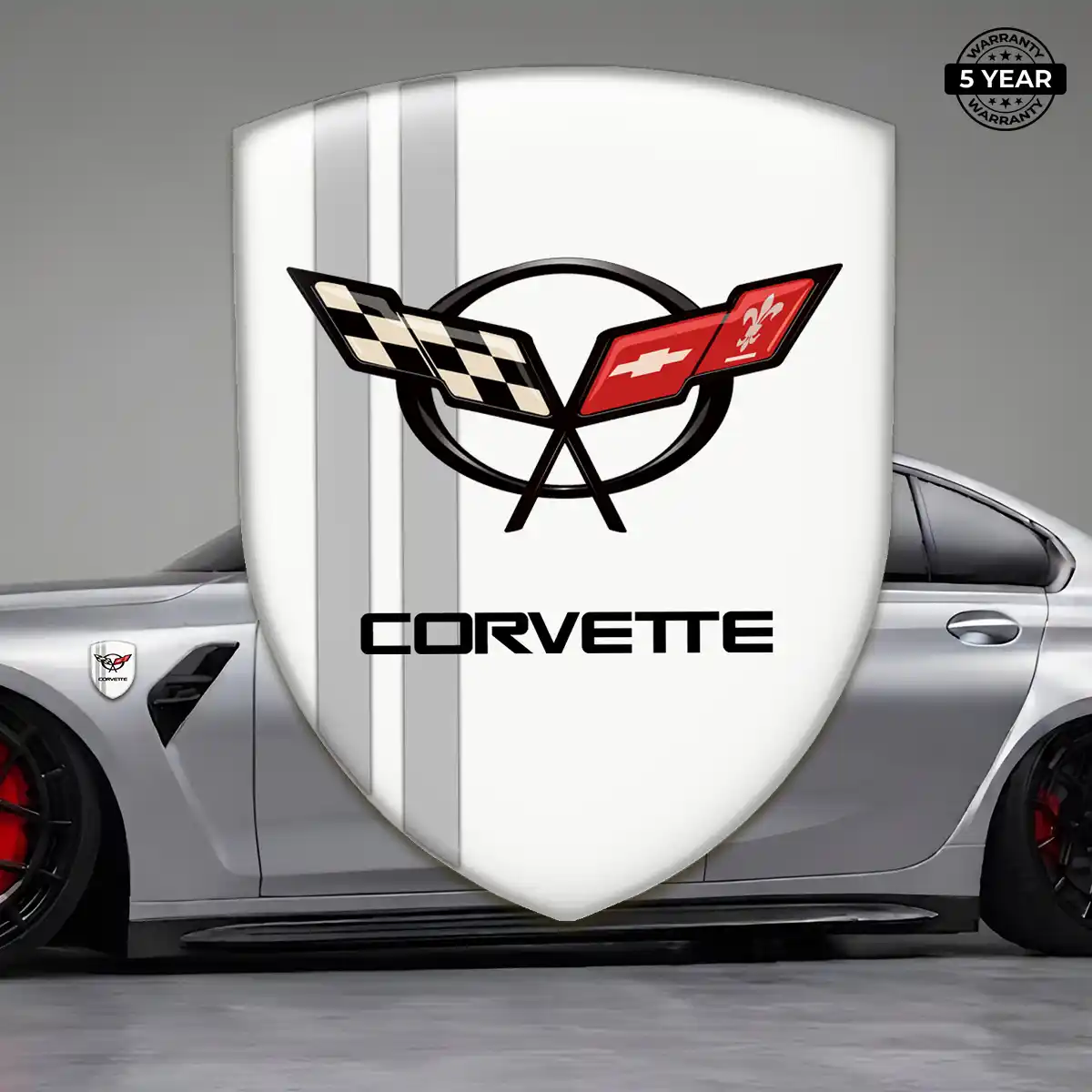 Chevrolet Corvette 3D Resin Sticker Refined Design
