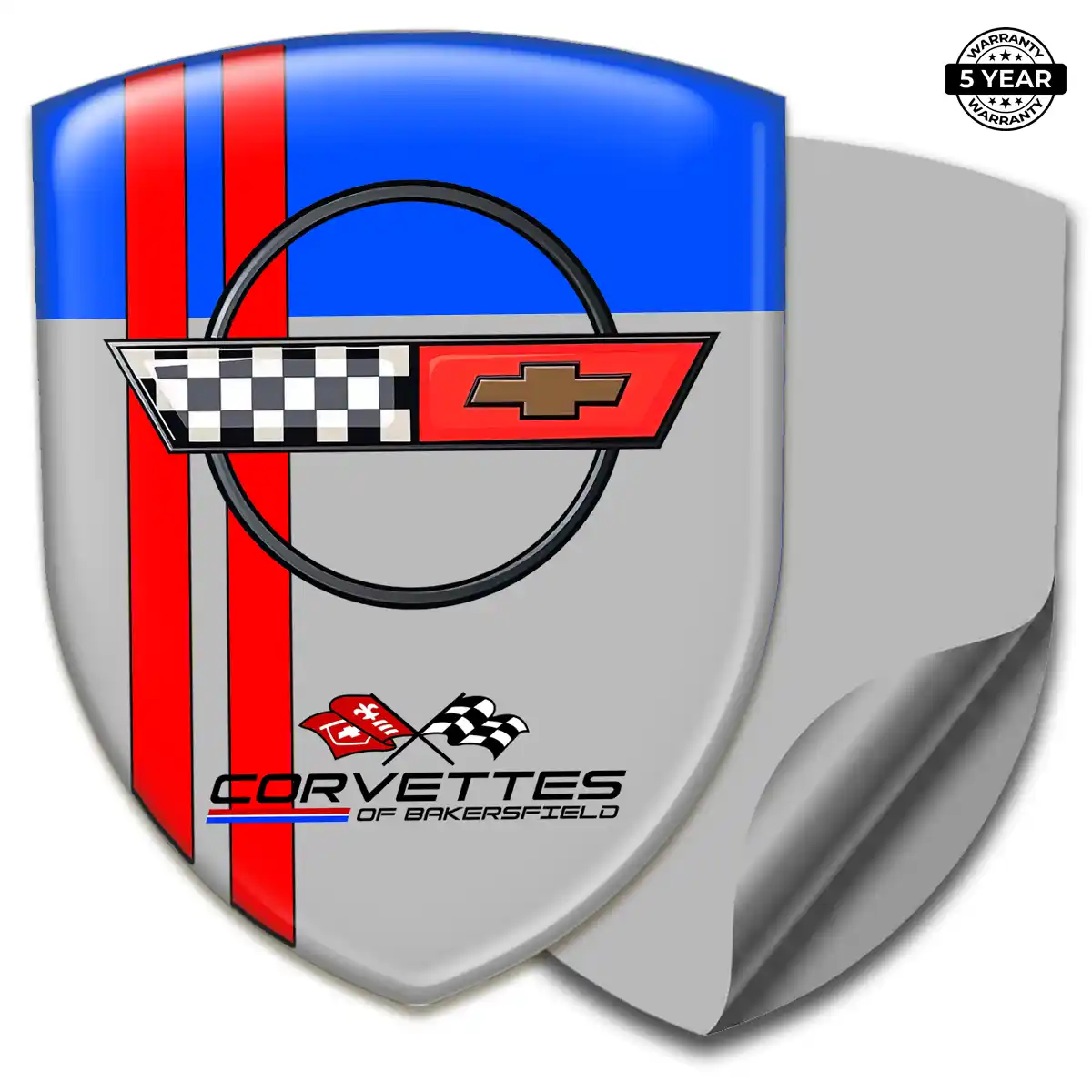 Chevrolet Corvette 3D Resin Sticker Sleek Style