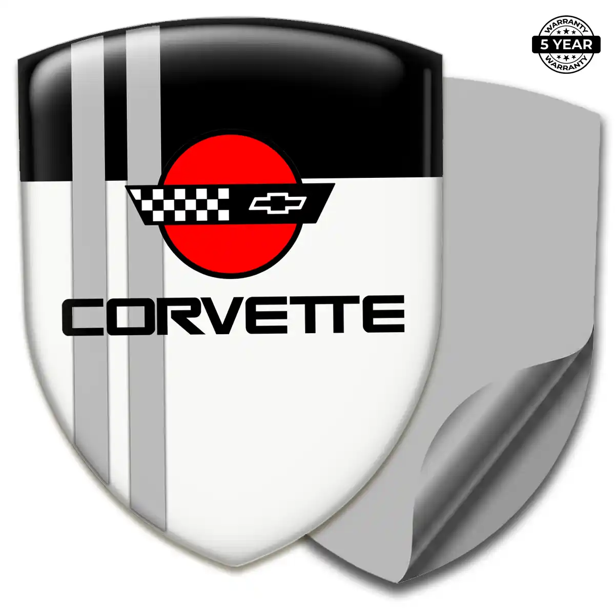 Chevrolet Corvette Automotive Emblem Sticker Signature Grade