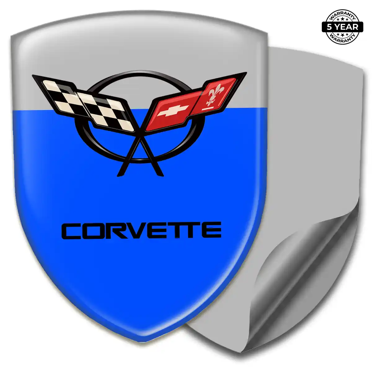 Chevrolet Corvette Automotive Emblem Sticker Sleek Style