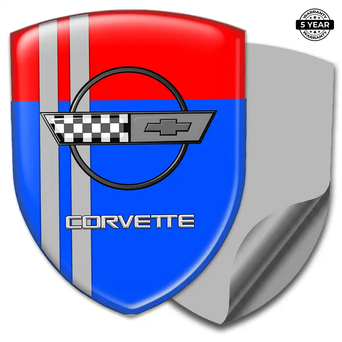 Chevrolet Corvette Automotive Emblem Sticker Superior Craft