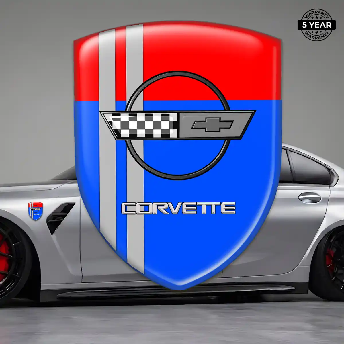 Chevrolet Corvette Automotive Emblem Sticker Superior Craft