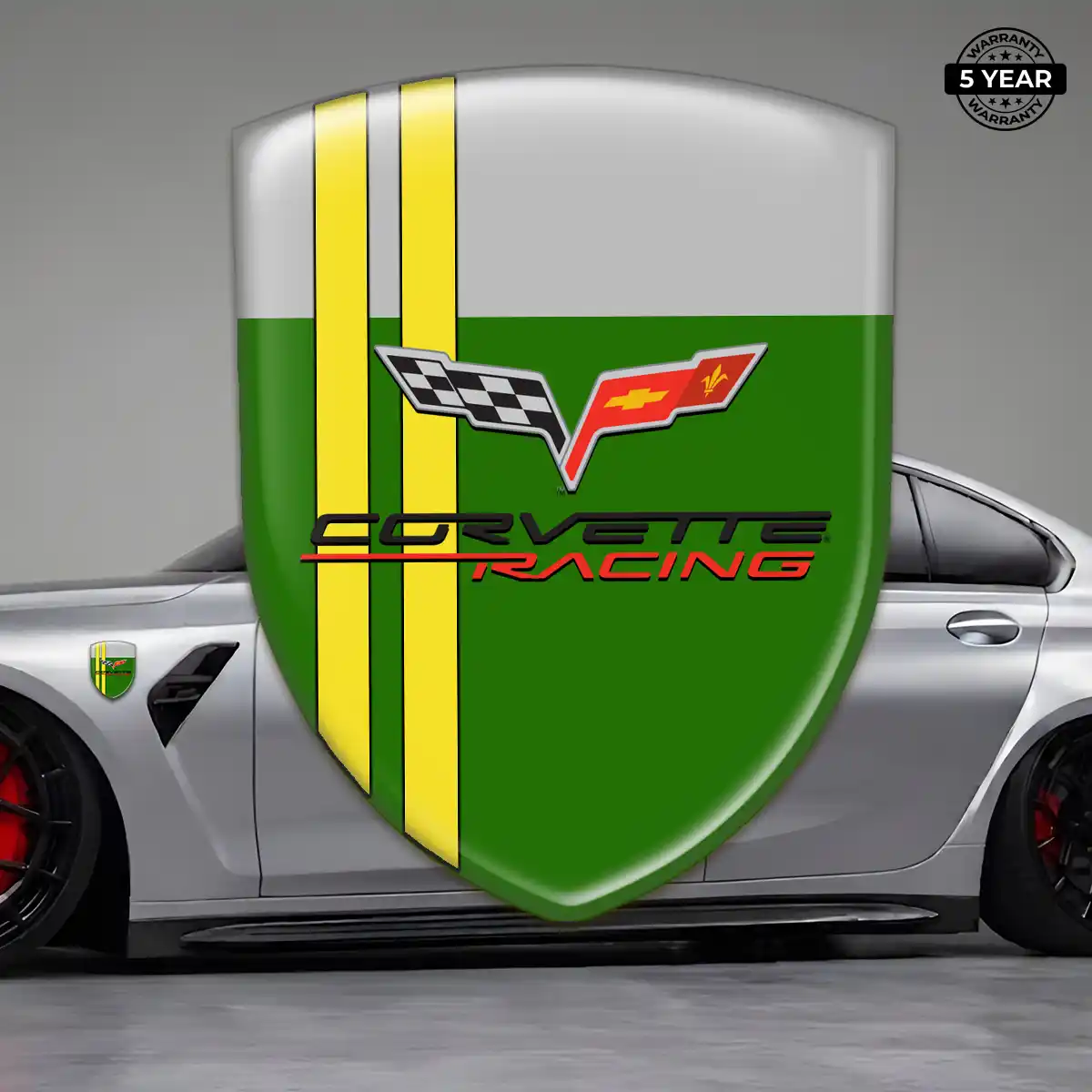 Chevrolet Corvette Automotive Logo Sticker Elite Finish