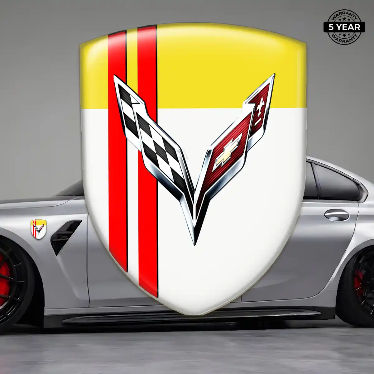 Chevrolet Corvette Automotive Logo Sticker Prestige Line