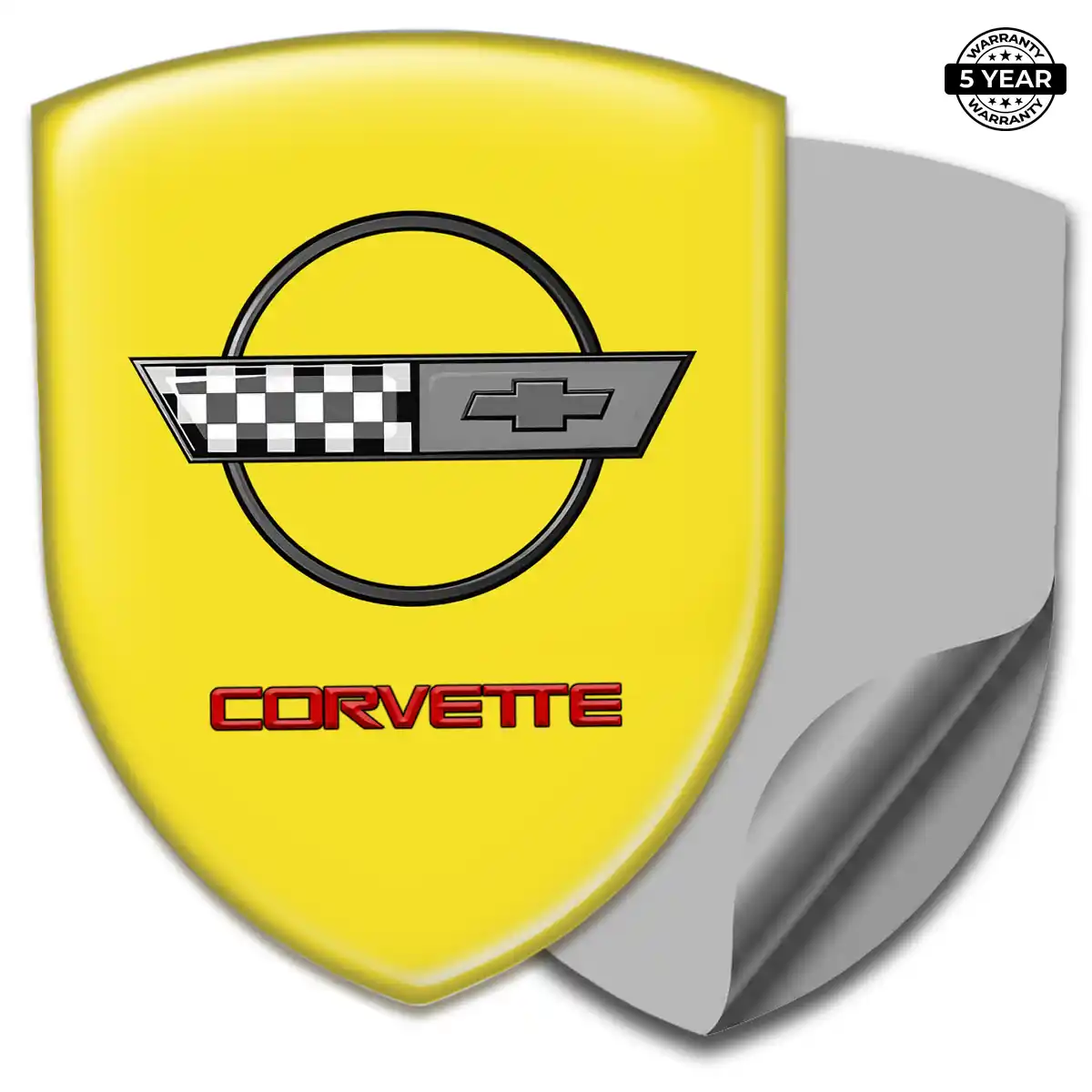 Chevrolet Corvette Automotive Logo Sticker Refined Design