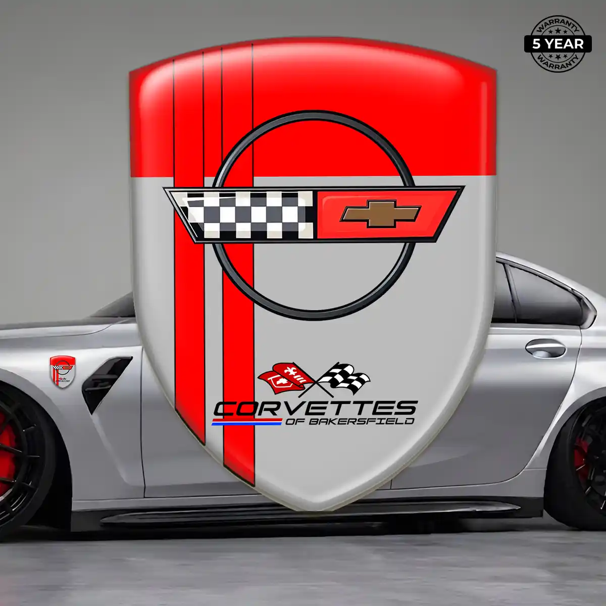 Chevrolet Corvette Automotive Logo Sticker Signature Grade